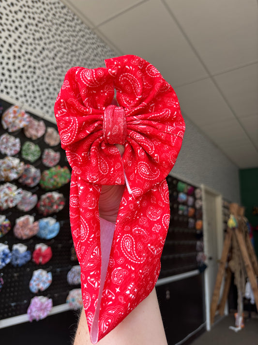 Red paisley messy toddler wraps