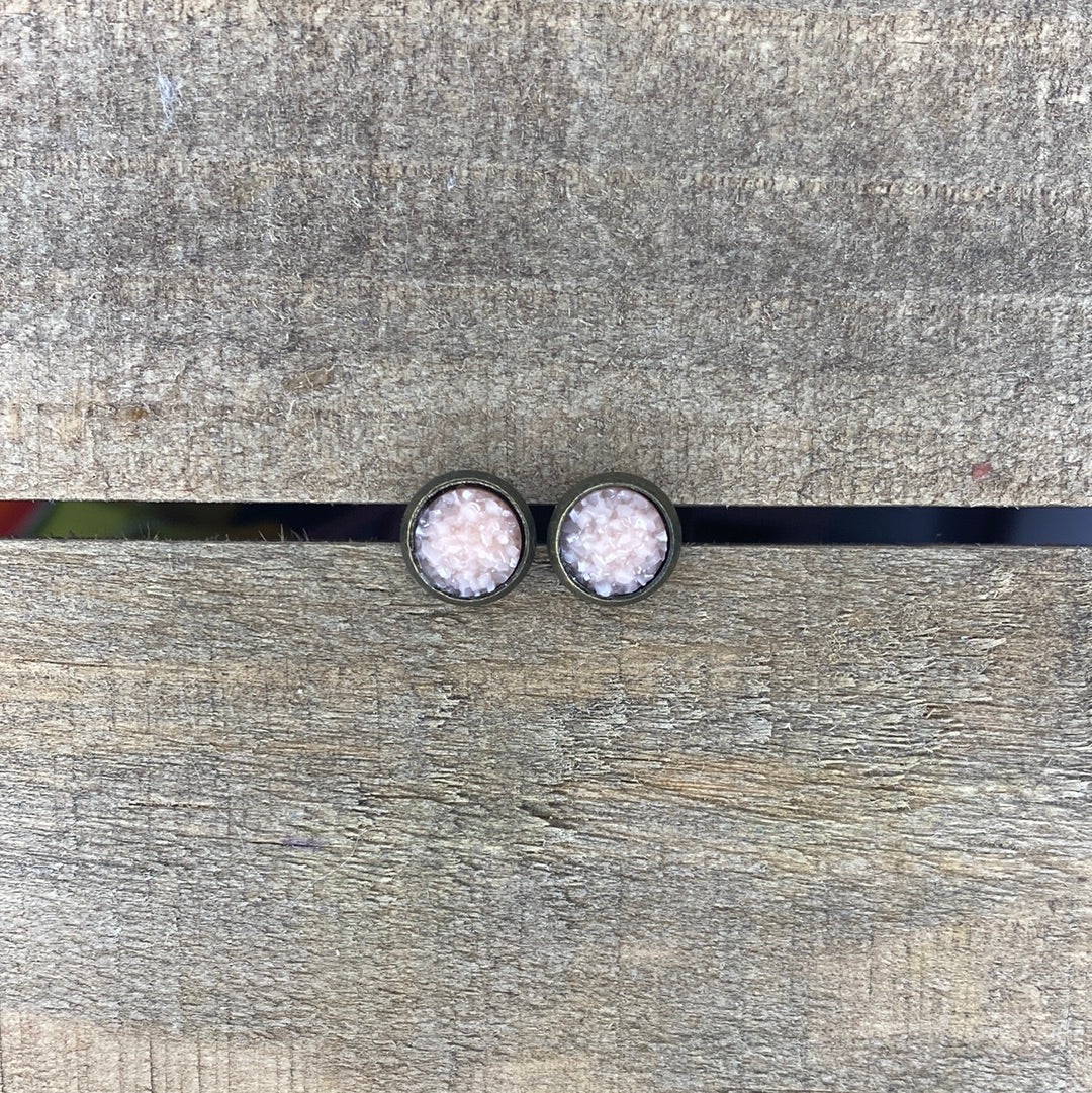 Light Pink Durzy 8mm Stud Earrings