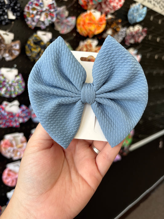 Dusty blue regular style bow