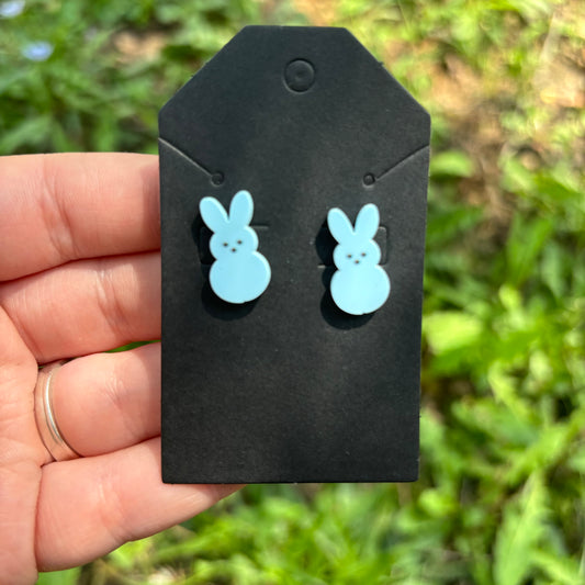 Blue marshmallow earrings