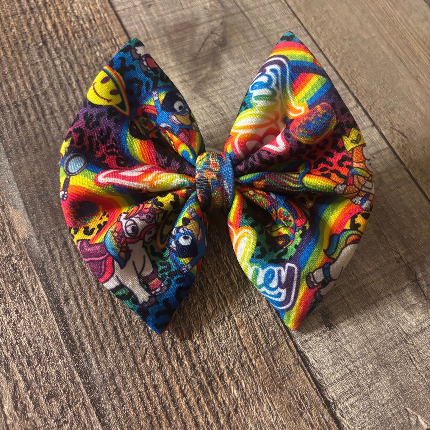 Rainbow/dog- regular bow