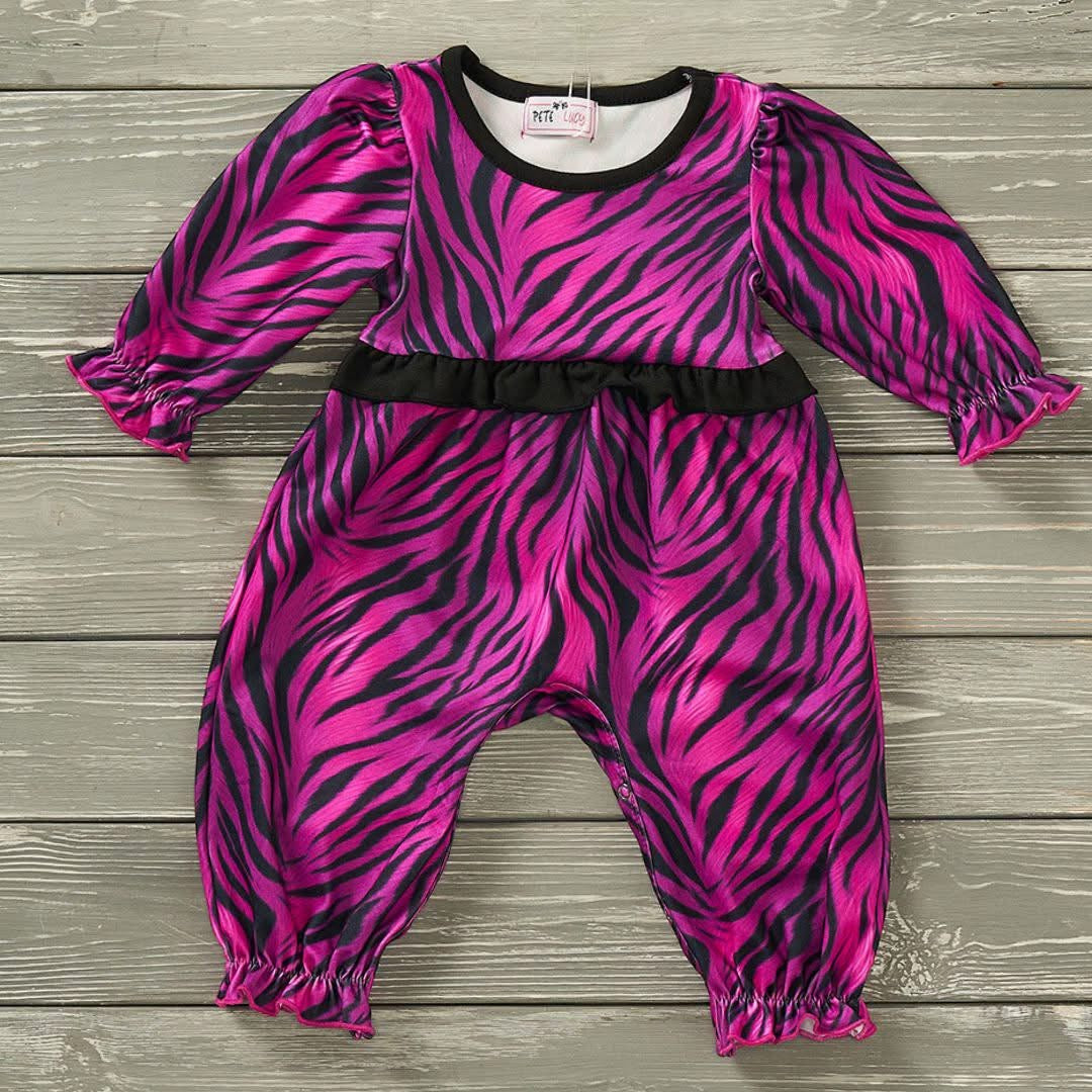 Fierce fuchsia girl infant romper- 0-3m