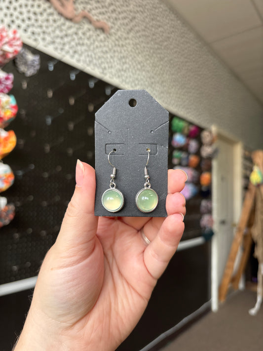 Crystal ball dangle earring