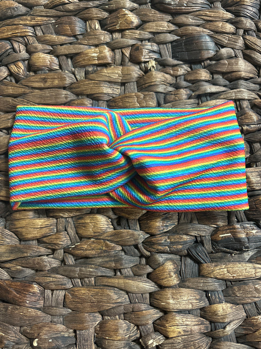 Rainbow twist headband