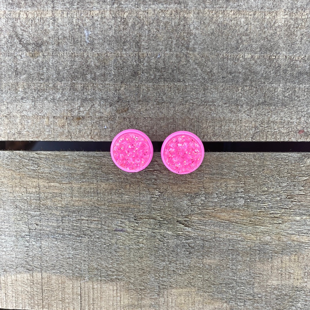 Icy Pink Durzy 10mm Stud Earring