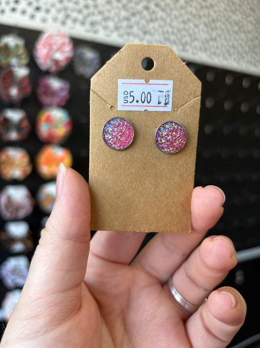 Icy pink Durzy 12mm earrings