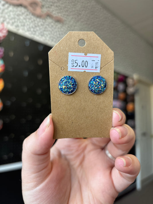 Blue durzy 12mm earrings