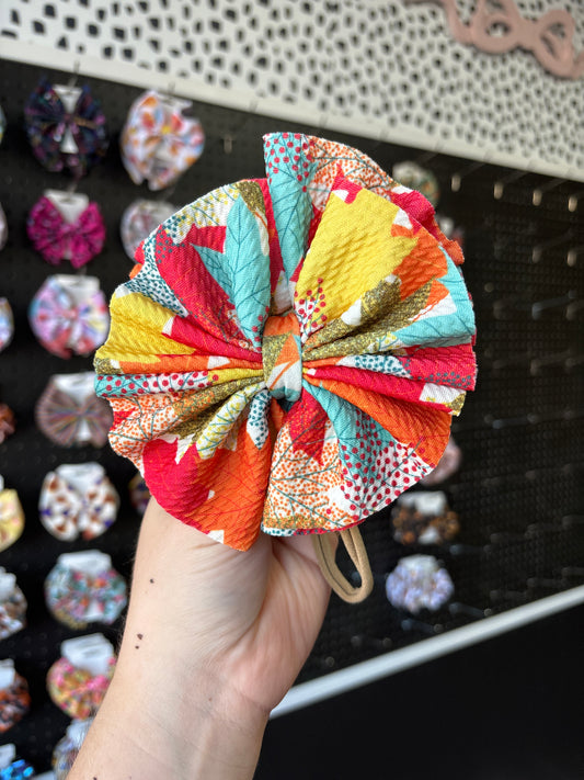 Fall leaves shredded bow- nylon