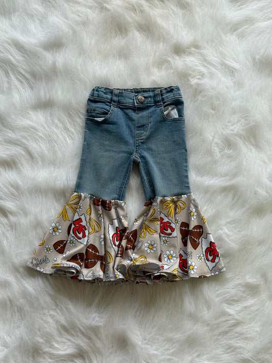 Football- Jean bell bottoms- 2t