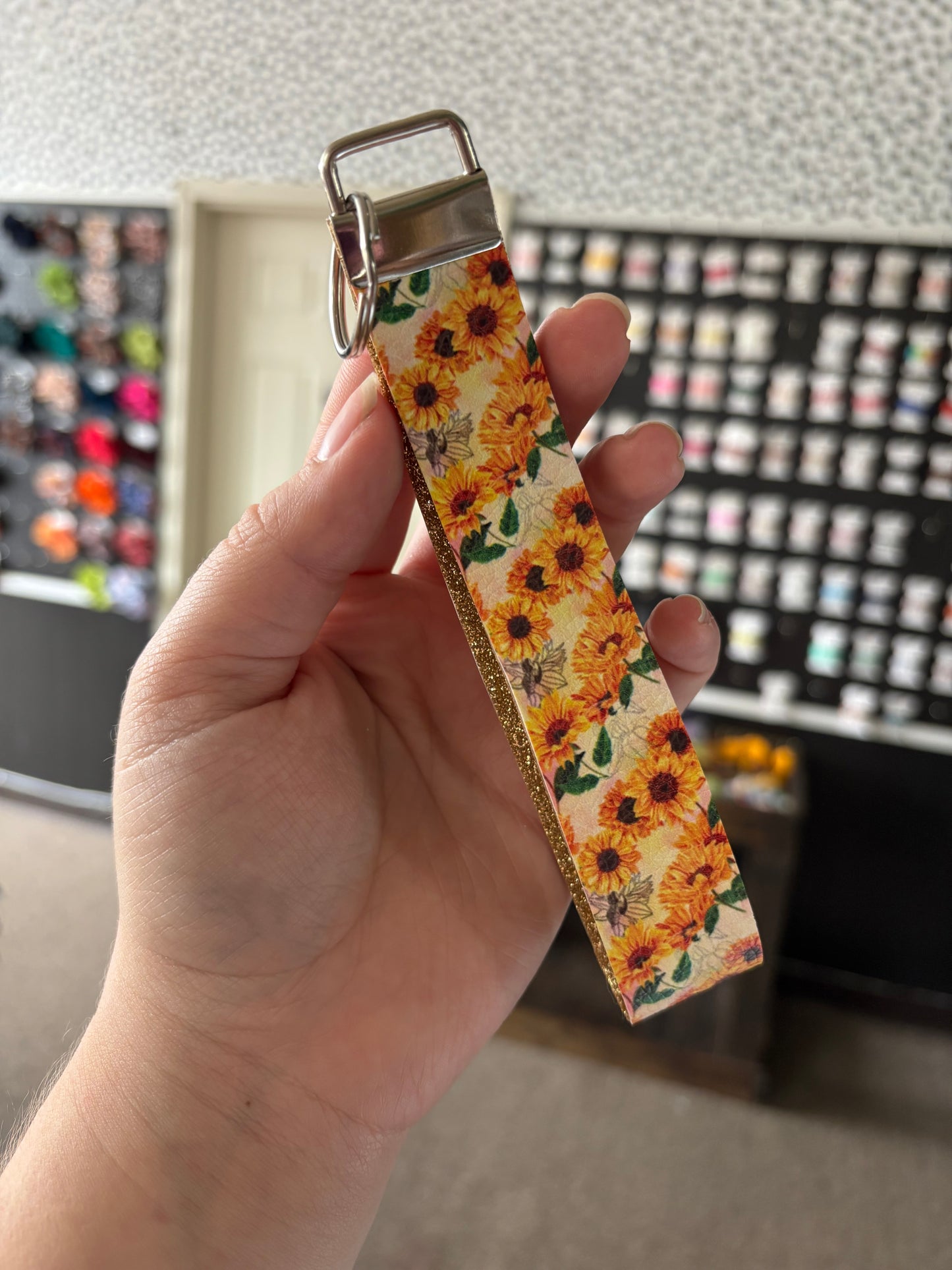 Sunflower key chain