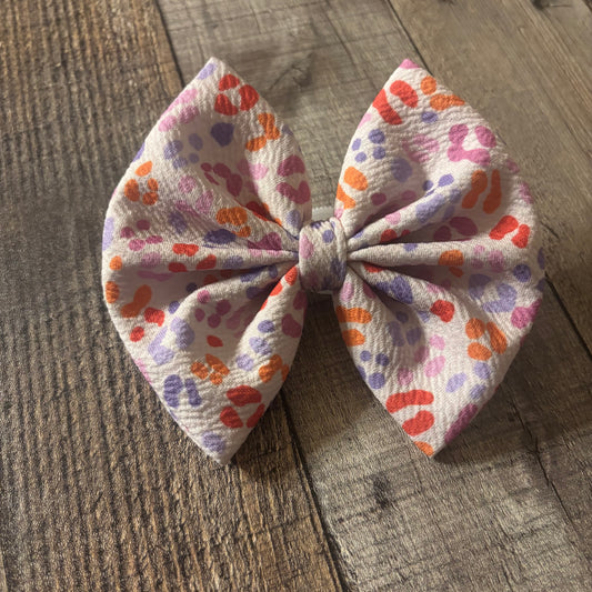 Colorful leopard- regular bow