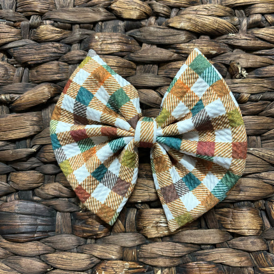 Fall plaid regular bow