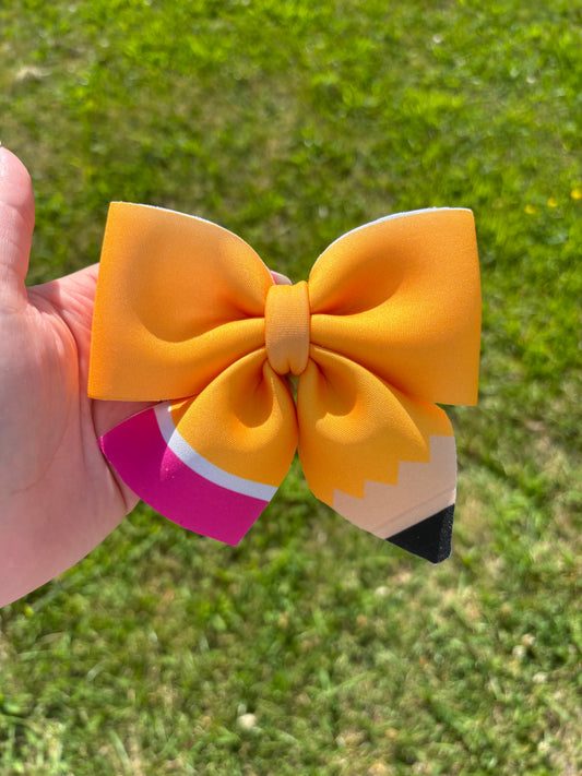 Pencil sailor clip bow