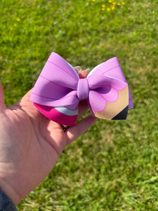 Light purple pencil clip bow