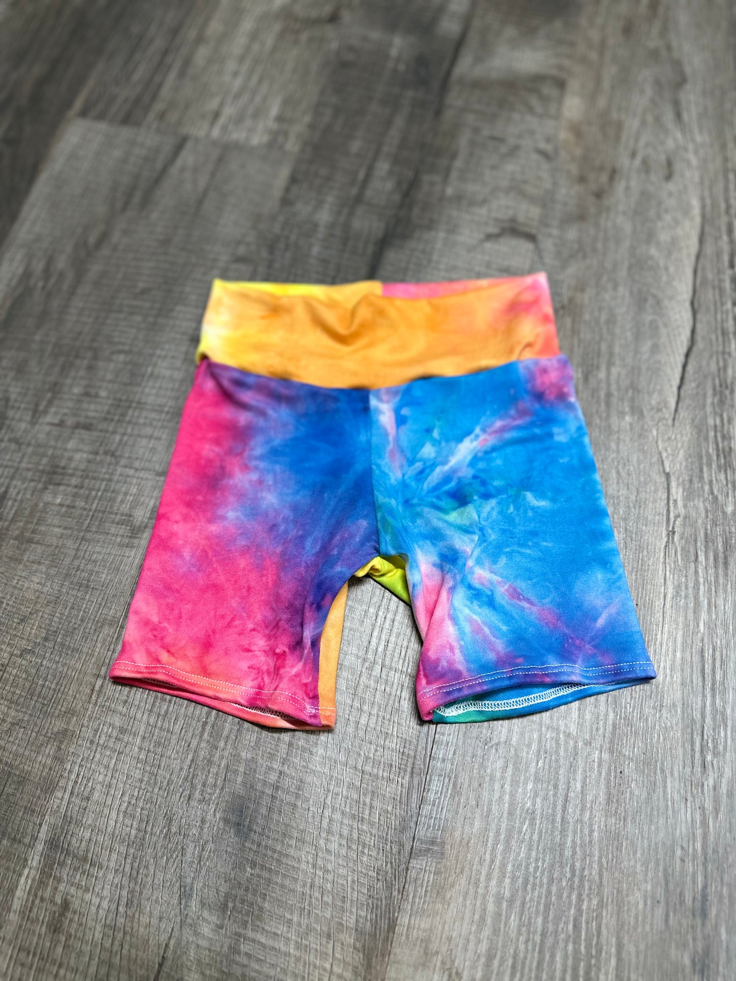 Tie dye biker shorts