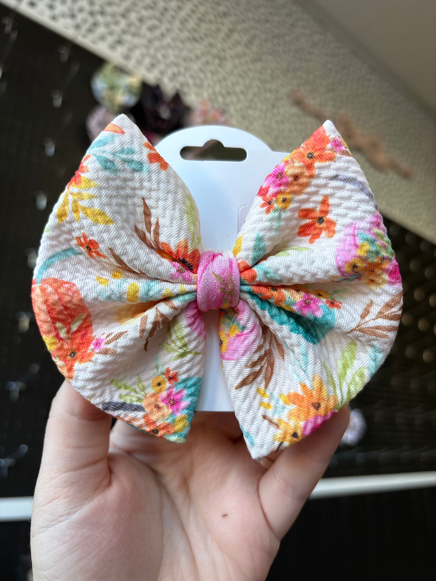 Boho pumpkin regular bow