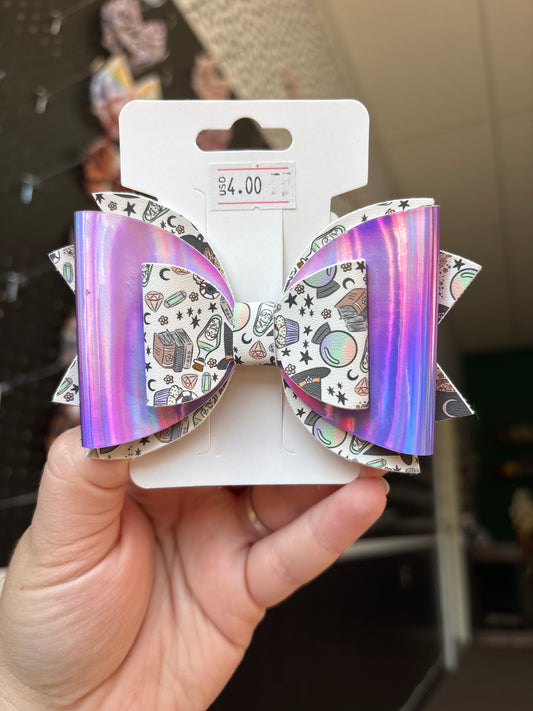 Witchy- faux leather bows
