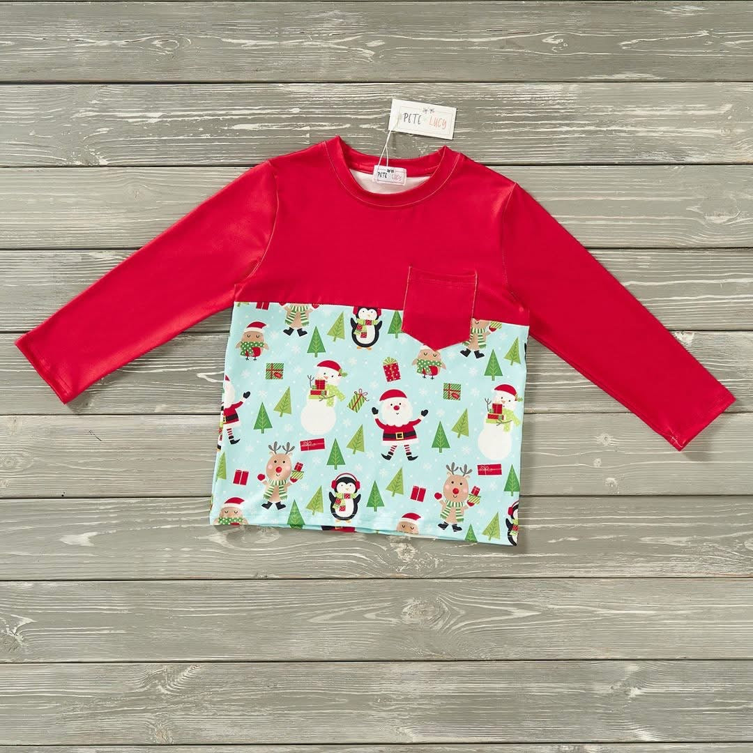 North Pole treasure boy shirt-12-18m