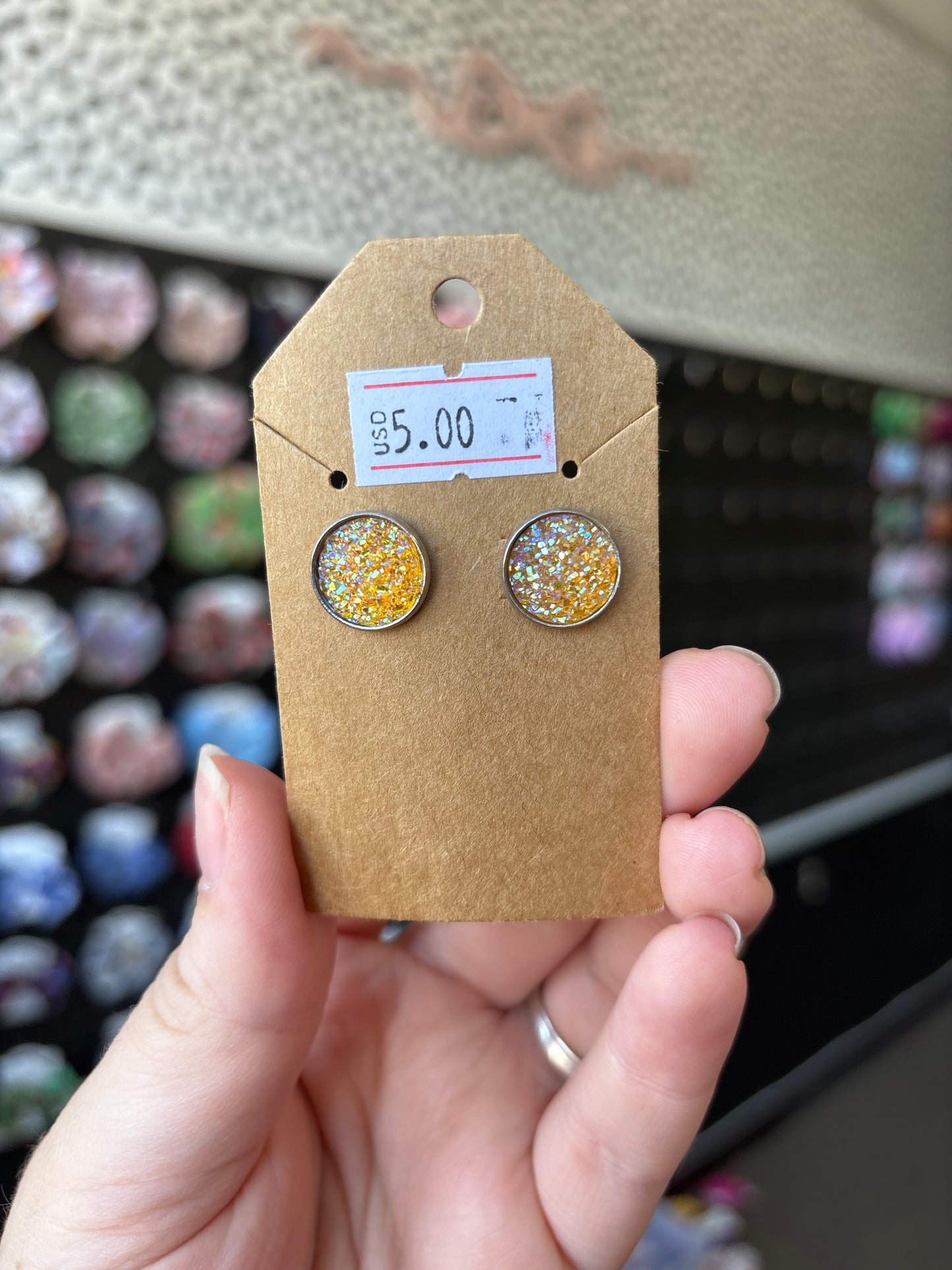 Icy yellow Durzy 12mm earrings