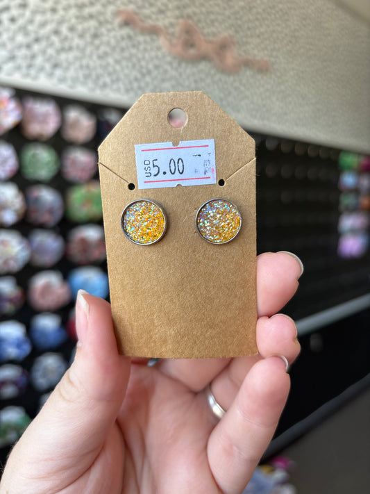 Icy yellow Durzy 12mm earrings