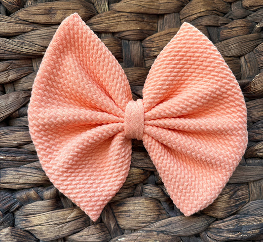 Apricot regular clip bow