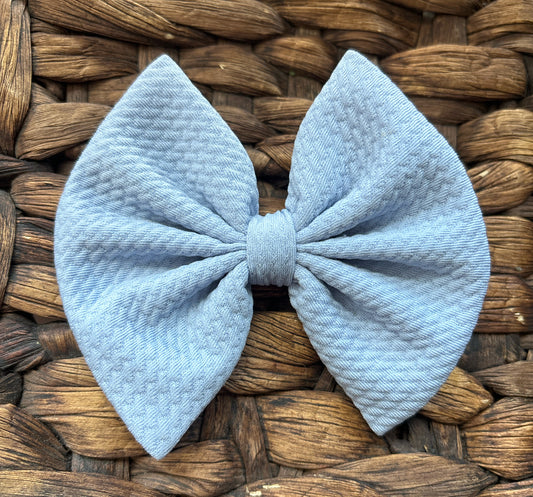 Light blue regular bow