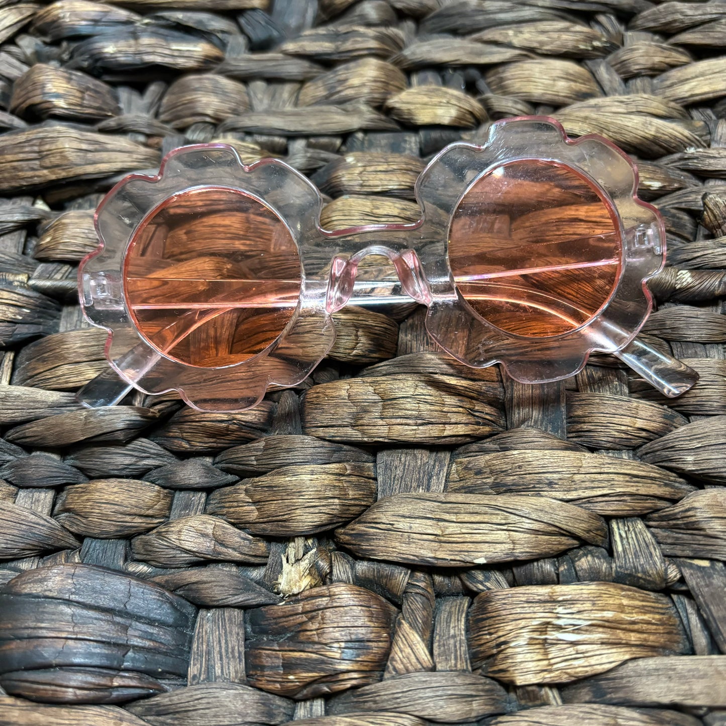 Clear pink toddles flower sunnies