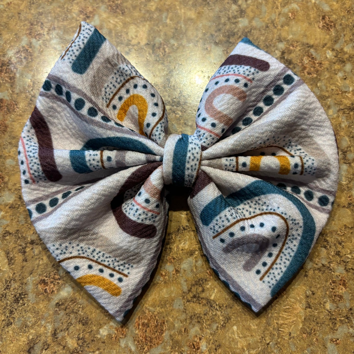 Boho rainbow regular bow