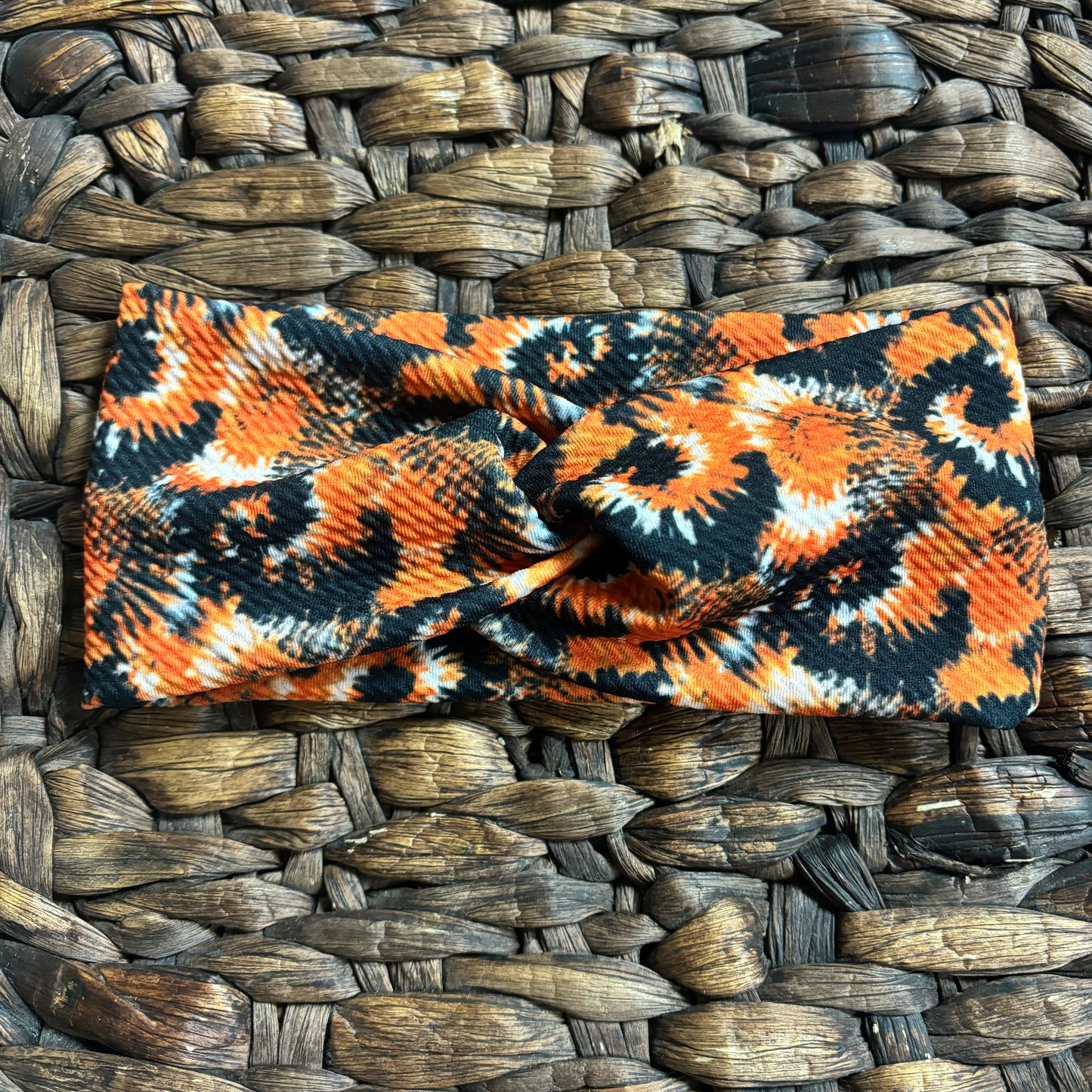 Halloween tie dye twist headband