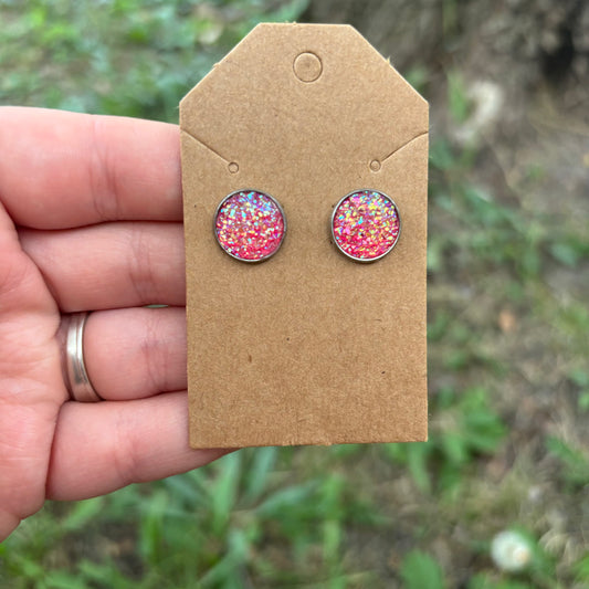 Icy pink Durzy 12mm earrings