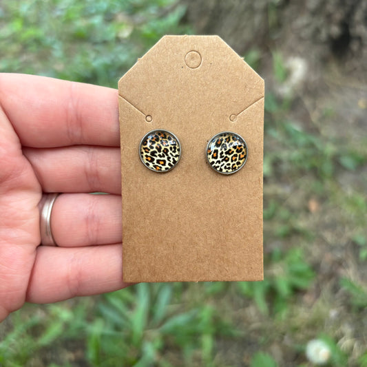 Cheetah 12mm earrings