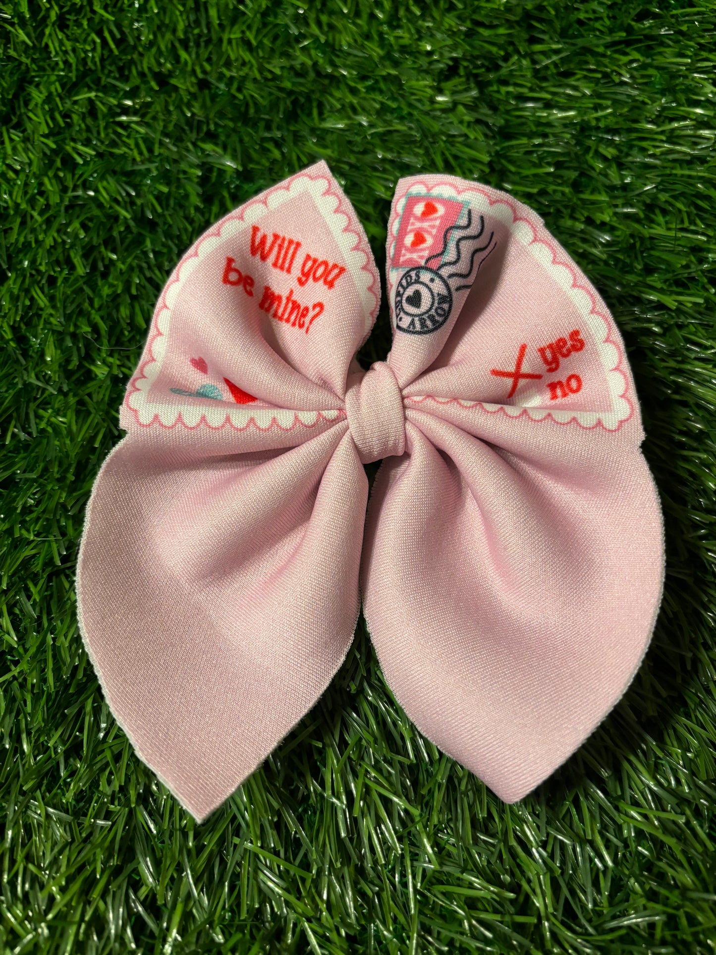 Pink love letter sailor bow