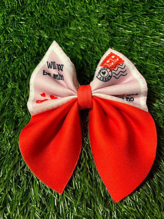 Red love letter sailor bow