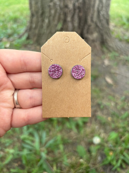 Pink Durzy 12mm earrings