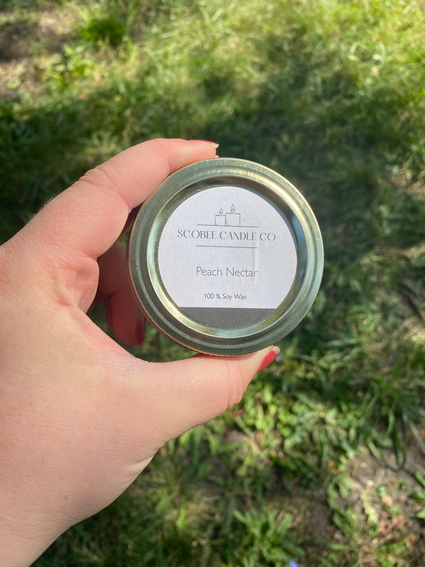 Peach Nectar-jelly jar 12oz candle