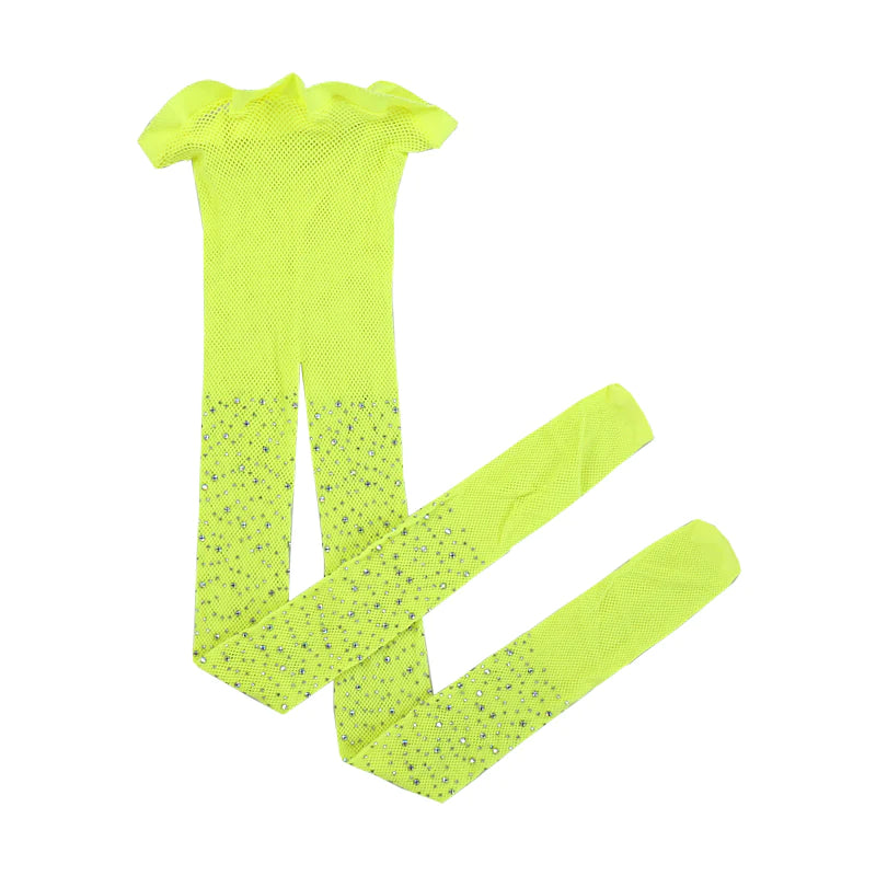 Neon yellow bling tights