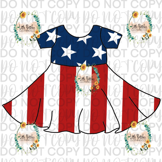 Stars and Stripes dress-PREORDER